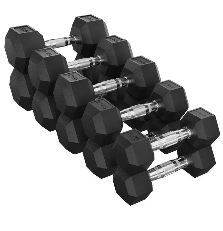 Hex Rubber Coated Dumbbell