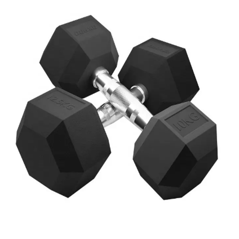 Hex Rubber Coated Dumbbell